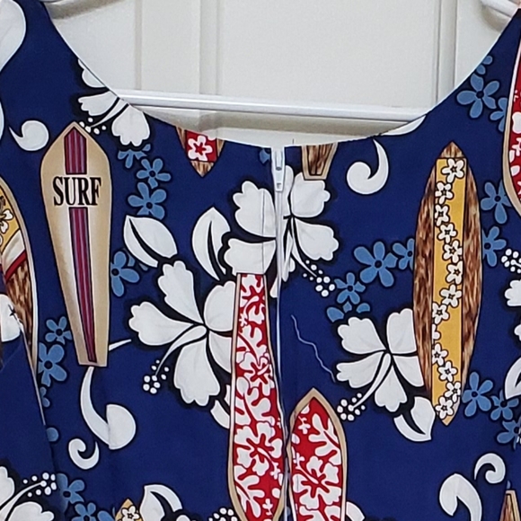 Surfboard print sundress or swimsuit cover up - Picture 2 of 3